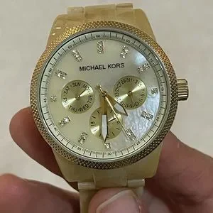 Michae Kors Cream Tortoise Shell Watch MICHAEL Michael Kors | Accessories | Michael Kors Cream  main image 4